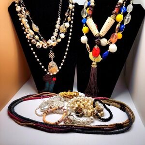 Estate Jewelry Lot Necklaces Bracelets Bundle